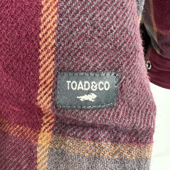 Toad & Co Size S Shirt Jacket Mojac Dos Shirtjac Heavyweight Flannel Snap FLAW - Picture 7 of 16